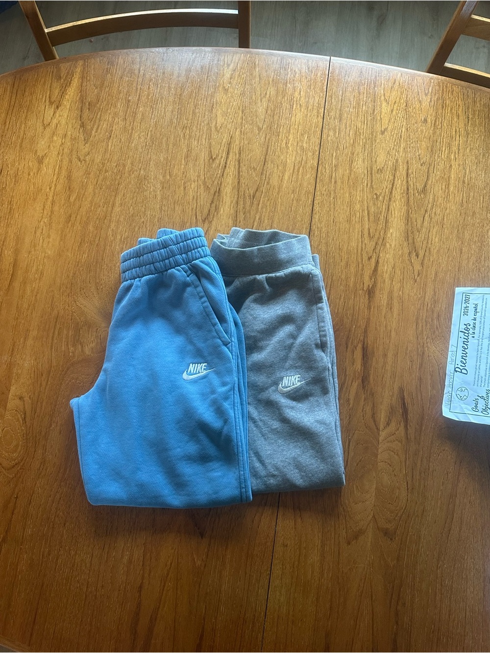 Nike Kids' Blue and Gray Fleece Jogger Sweatpants - 2 Pairs